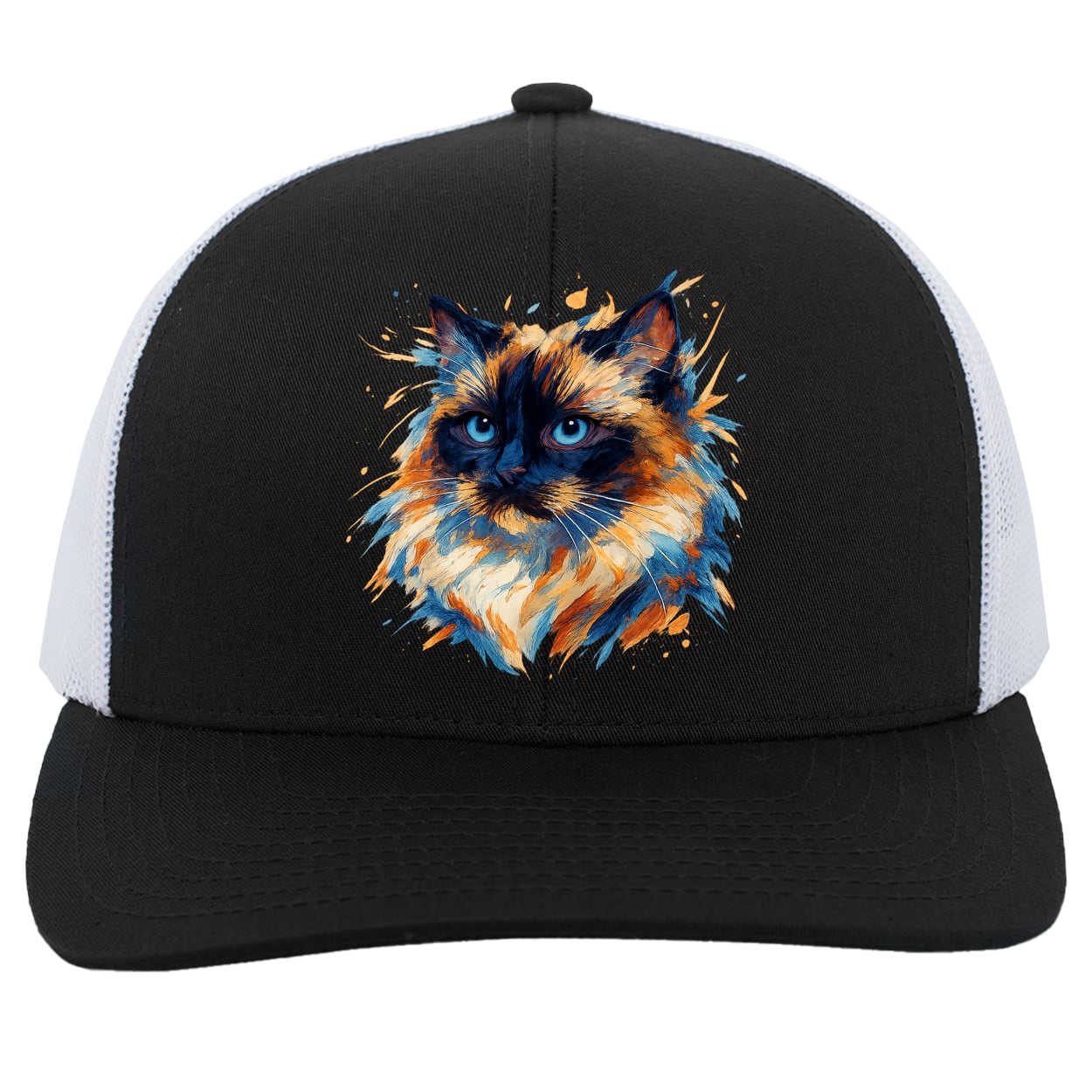 104C Trucker Snap Back - Black/White