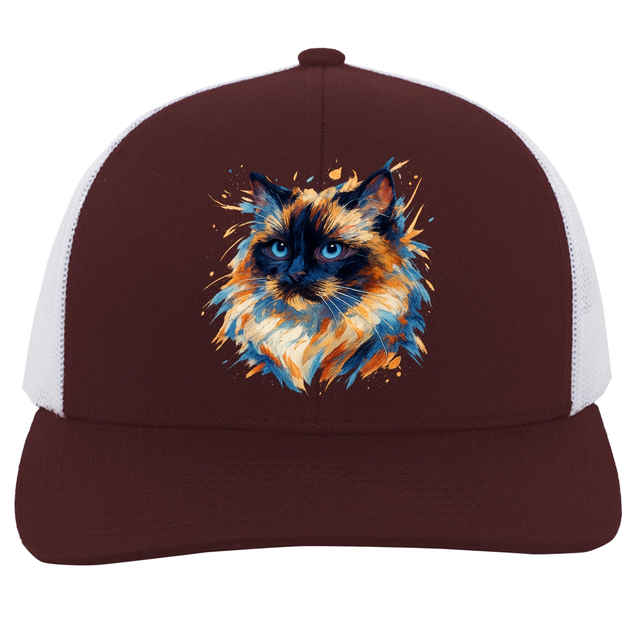 104C Trucker Snap Back - Maroon/White