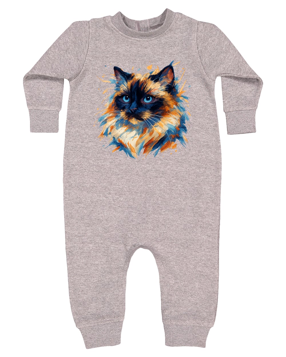 4447 Rabbit Skins Infant Fleece One-Piece Bodysuit - Heather Grey