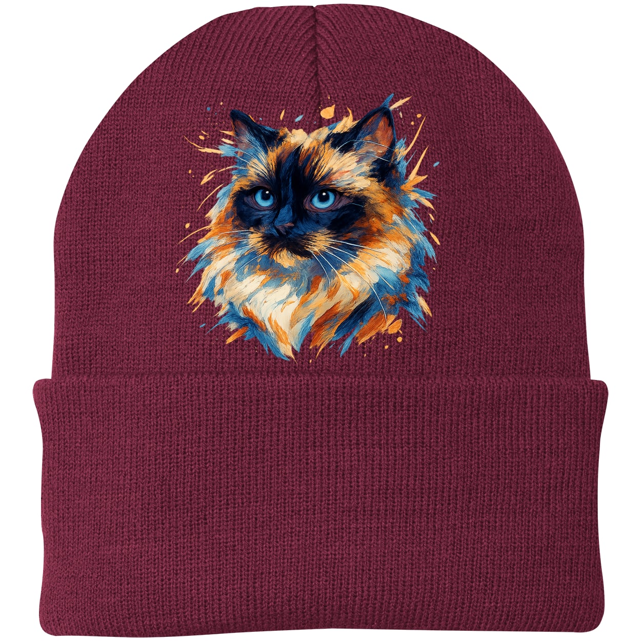 CP90 Port & Company Knit Beanie - Maroon