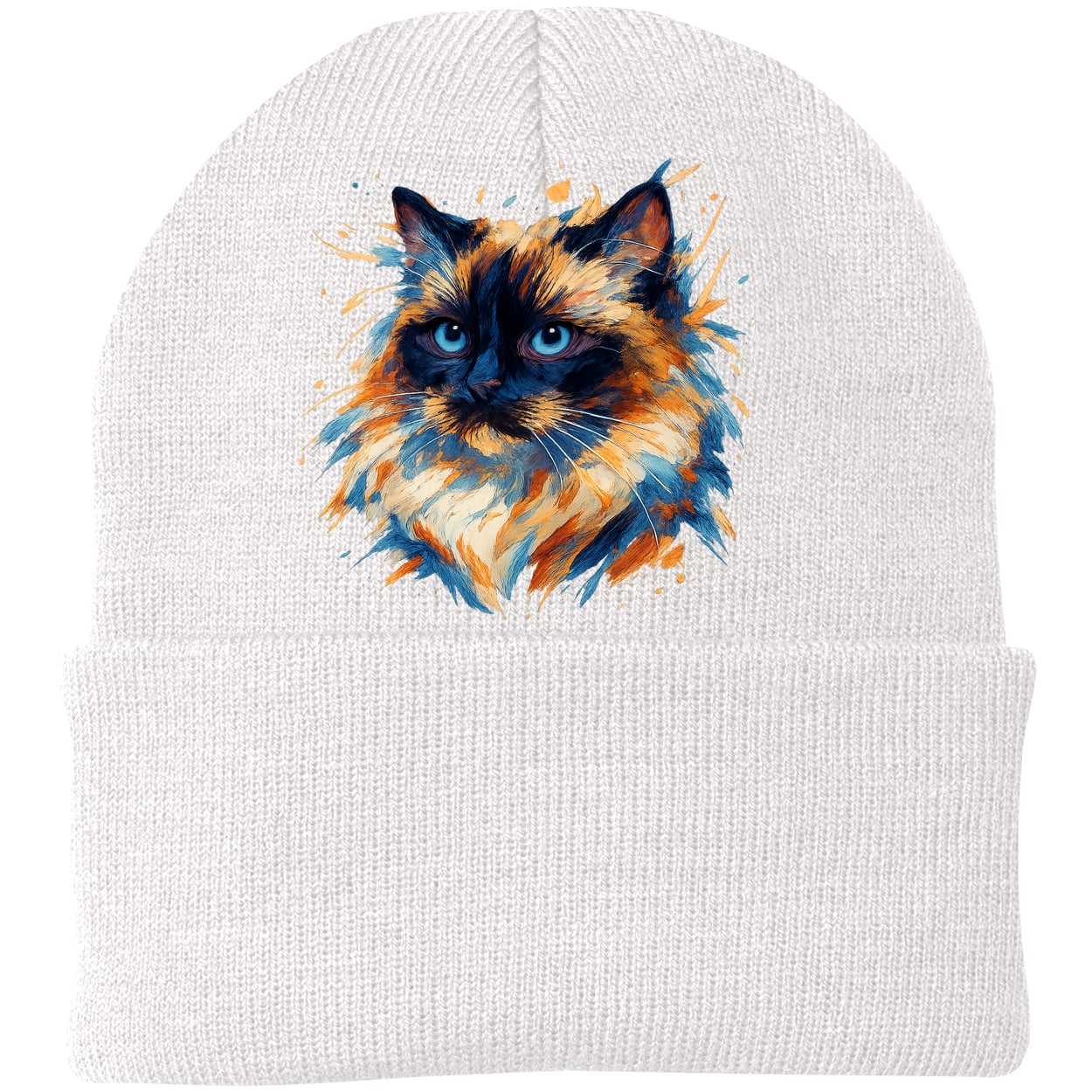 CP90 Port & Company Knit Beanie - White