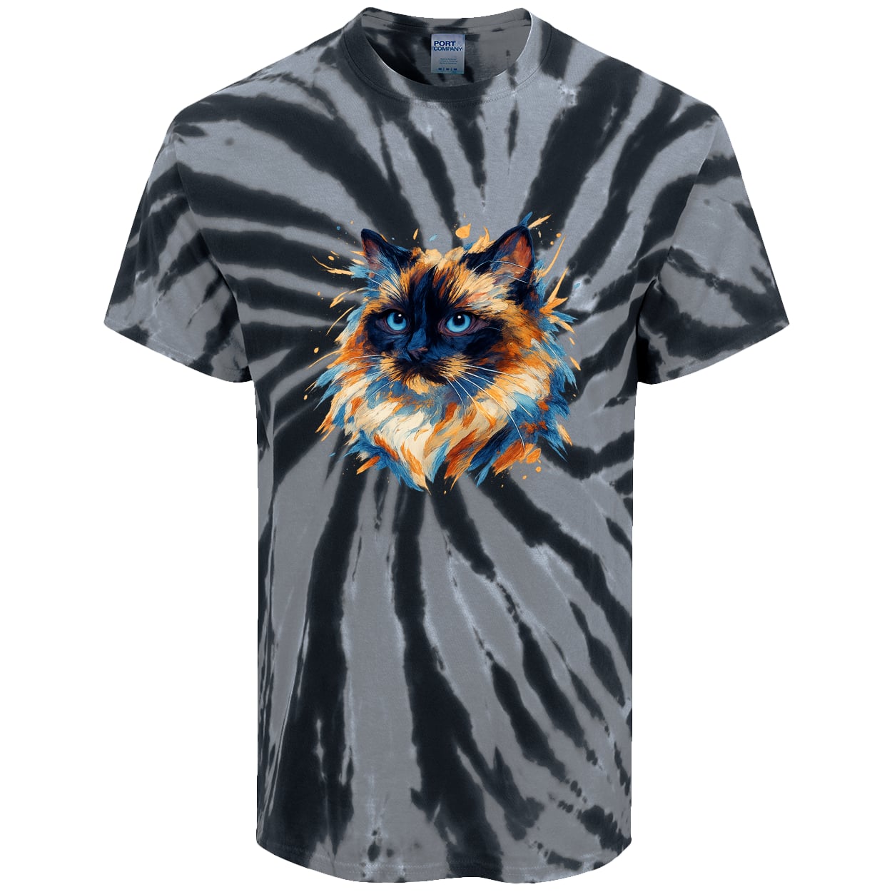 PC147 Port & Company Tie-Dye Tee - Black