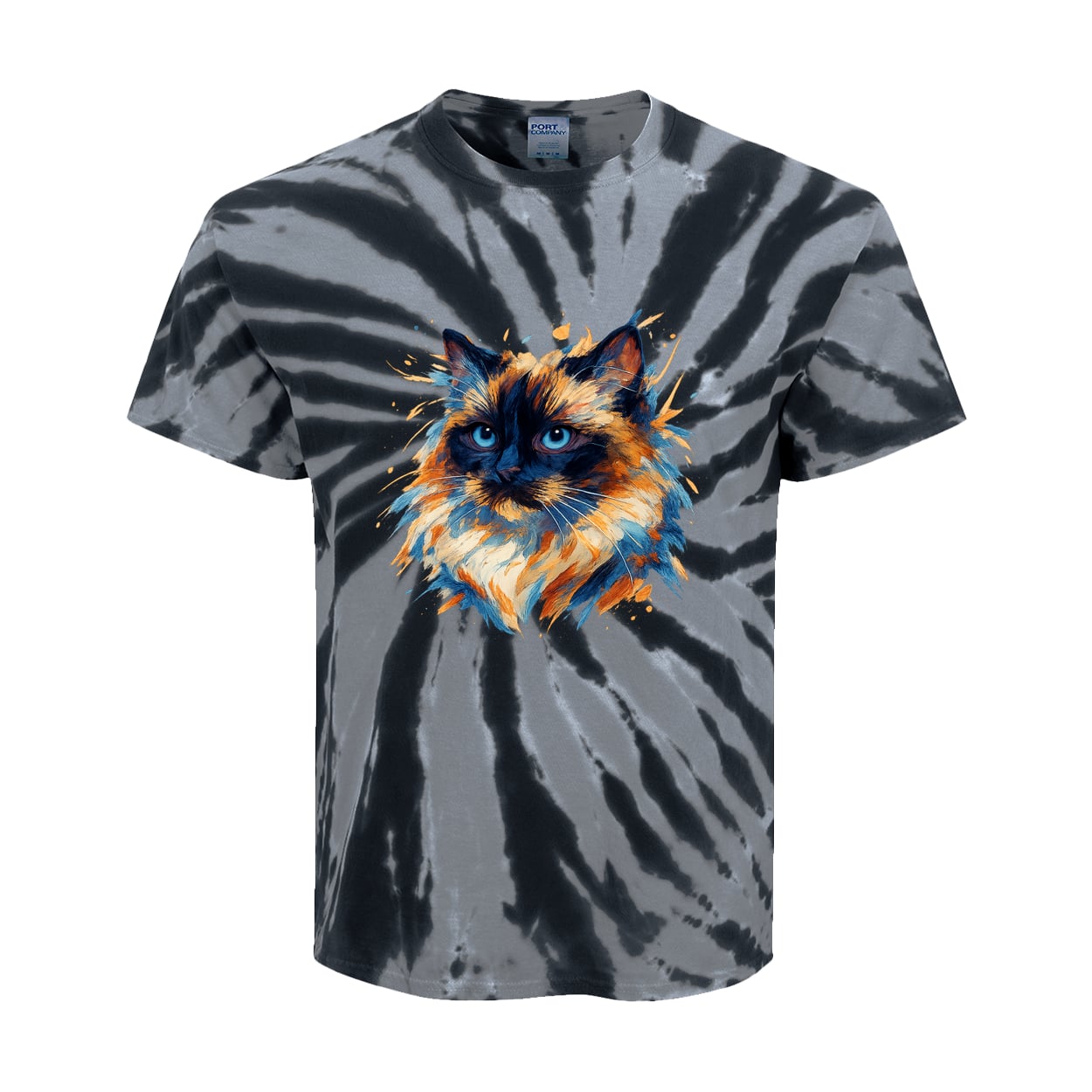 PC147Y Port & Company Kids Tie-Dye Tee - Black
