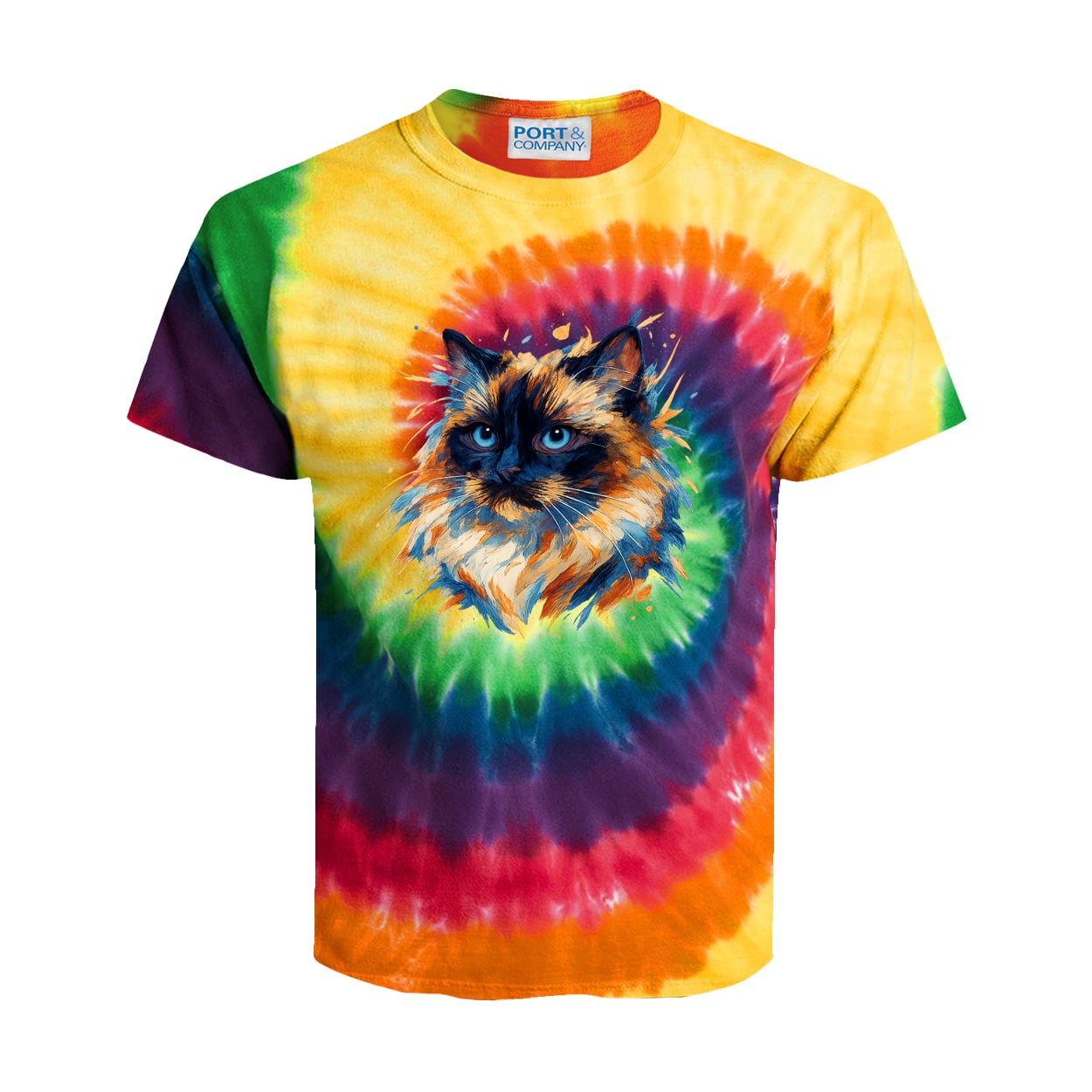 PC147Y Port & Company Kids Tie-Dye Tee - Rainbow