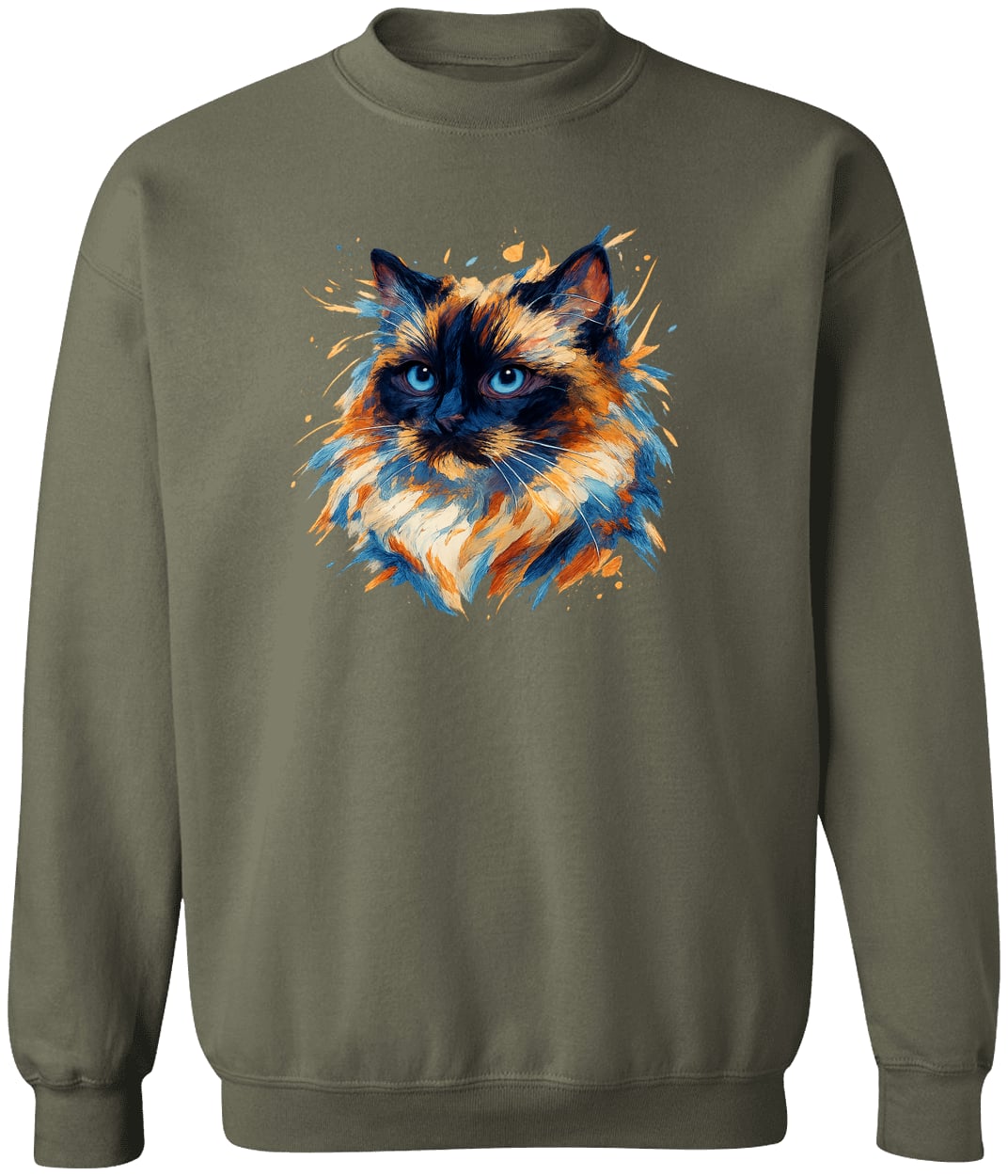 G180 Gildan Crewneck Pullover Sweatshirt - Military Green