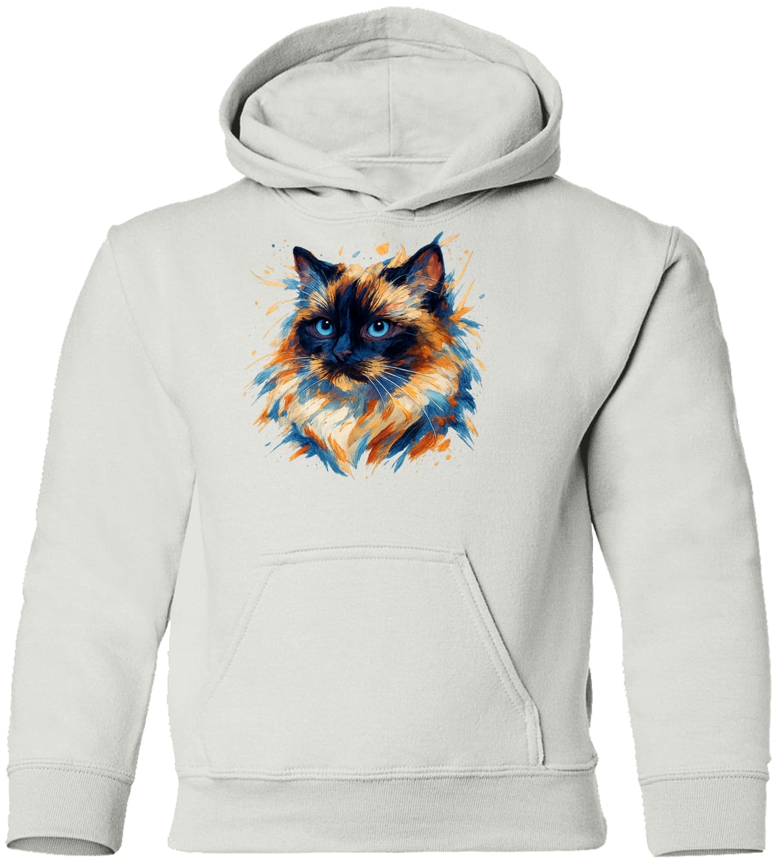 G185B Gildan Youth Pullover Hoodie - White