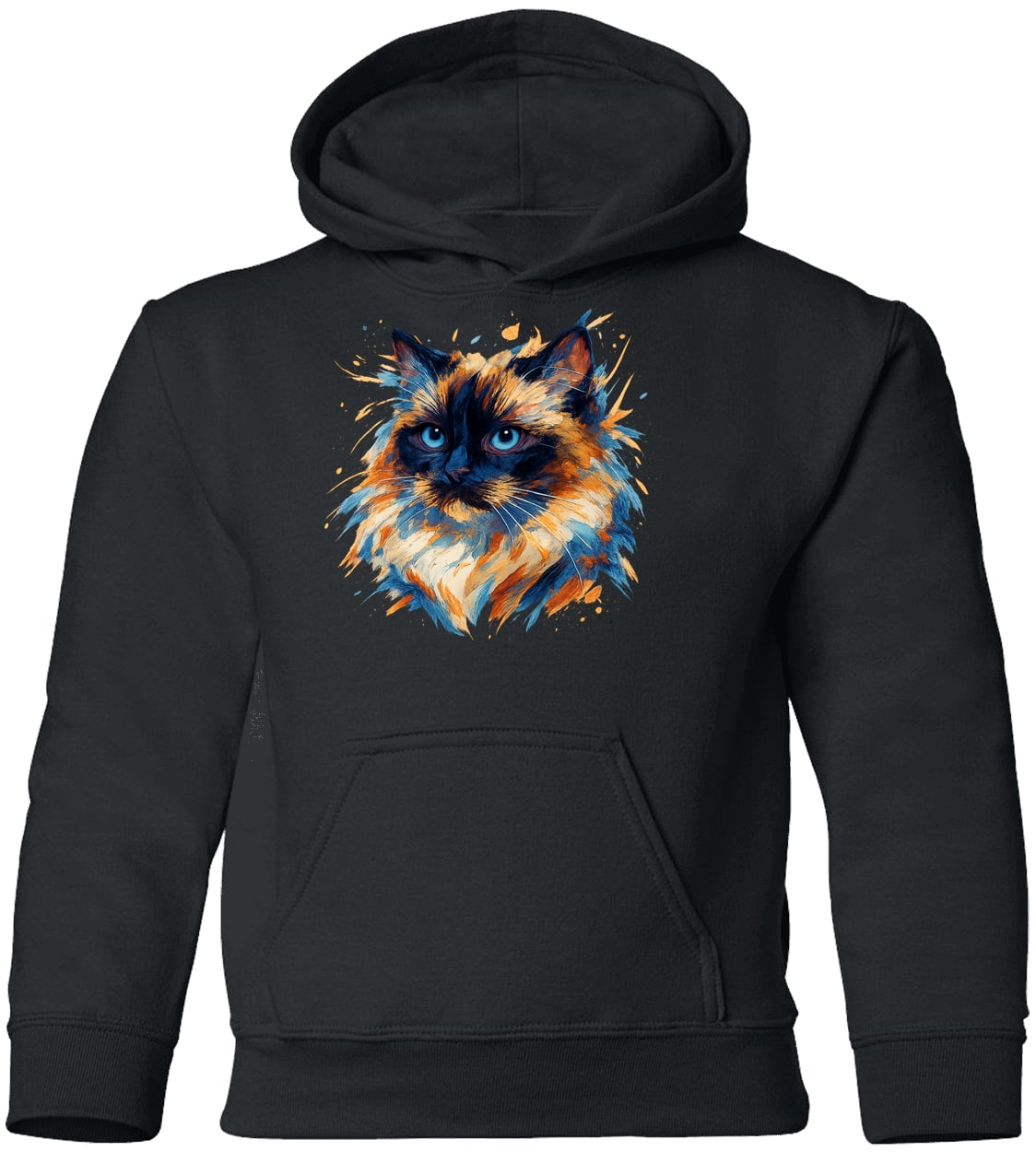 G185B Gildan Youth Pullover Hoodie - Black