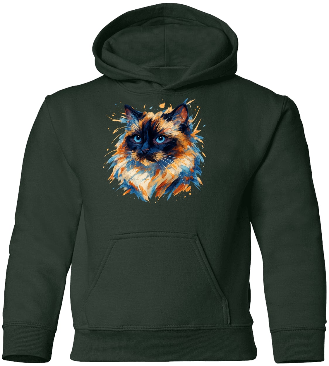 G185B Gildan Youth Pullover Hoodie - Forest Green