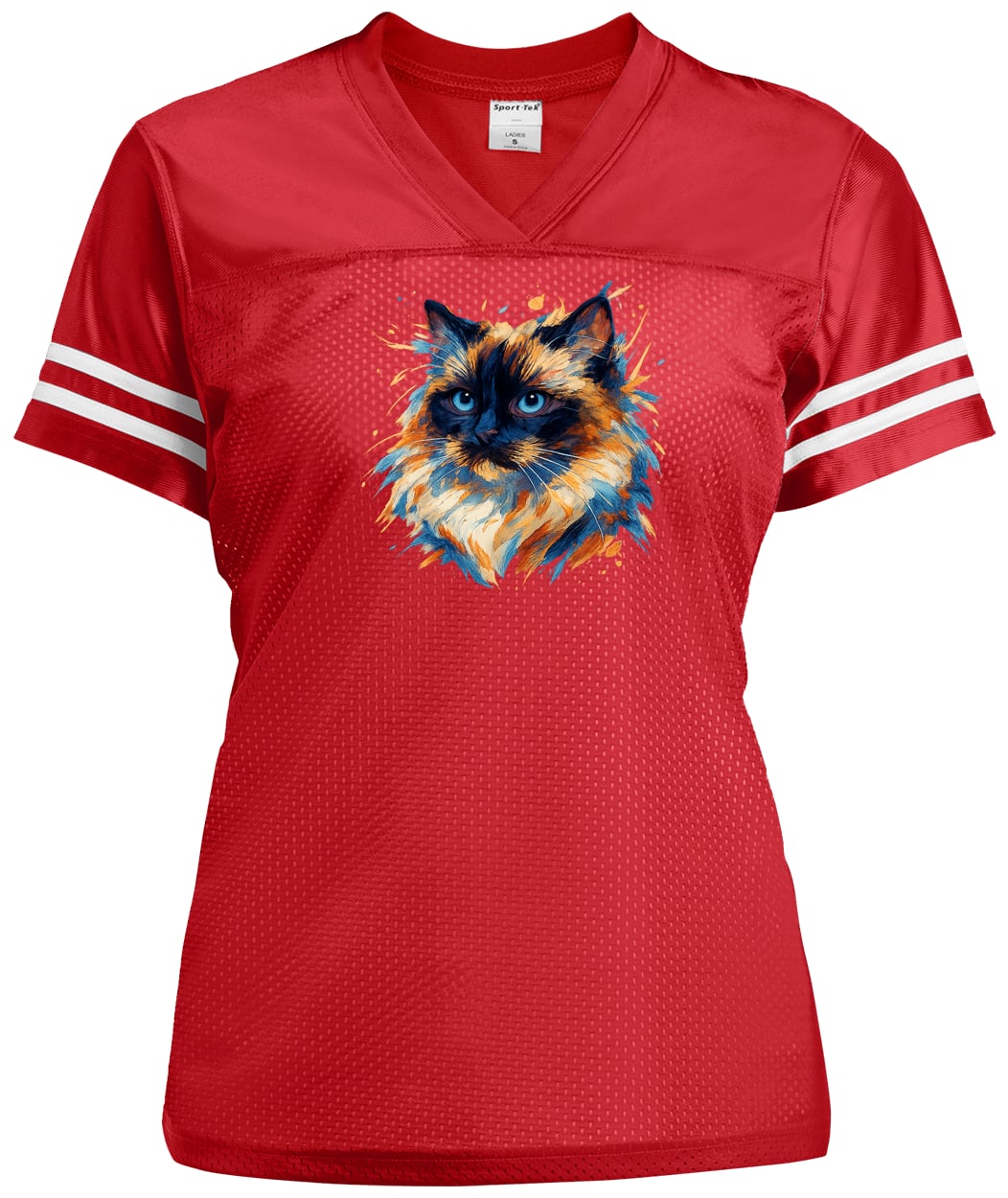 LST307 Sport-Tek Ladies' Replica Jersey - True Red/White