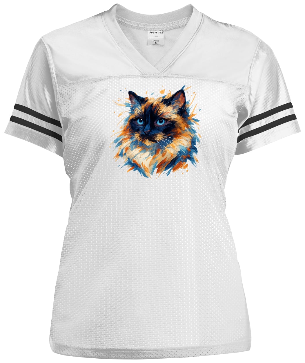 LST307 Sport-Tek Ladies' Replica Jersey - White/Black