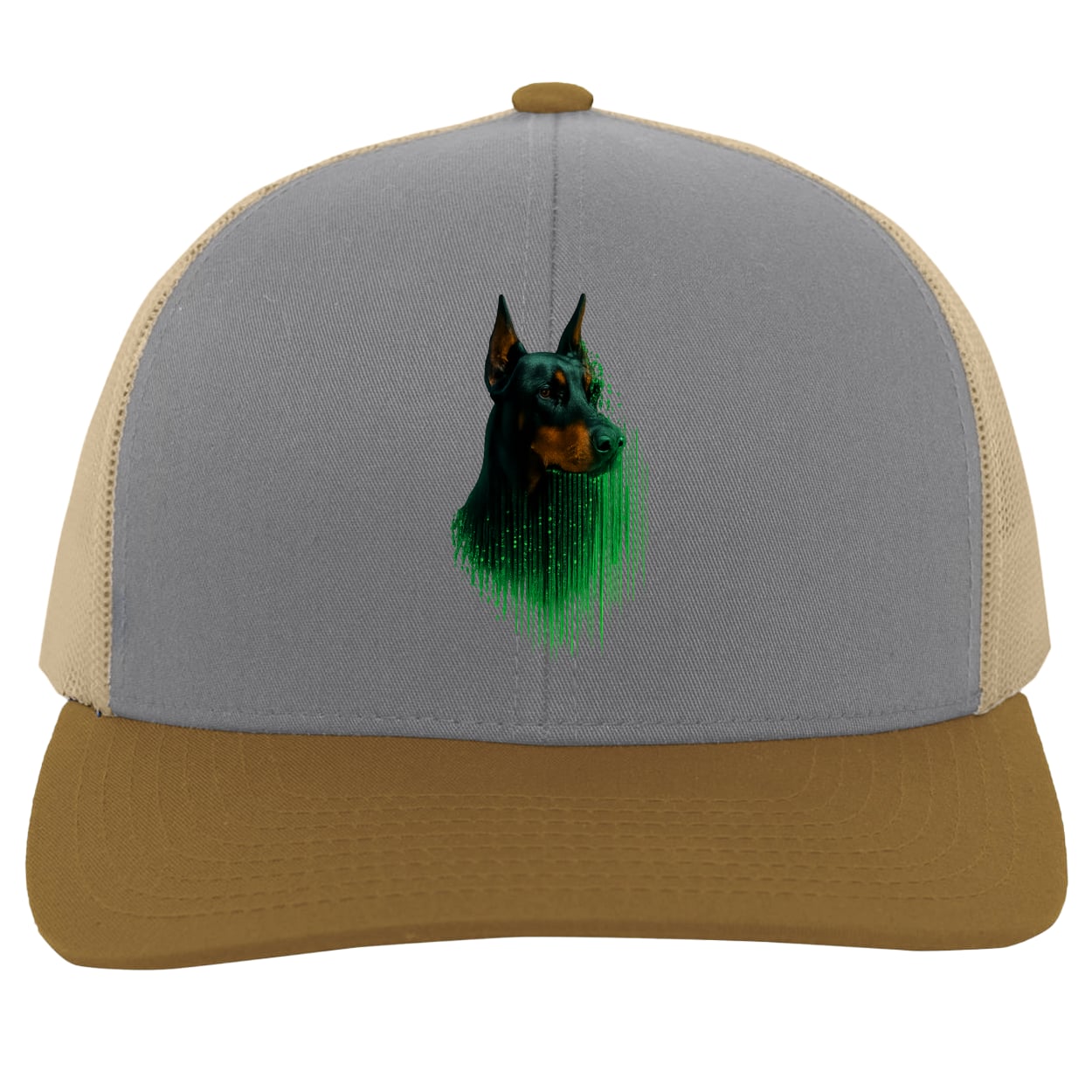 104C Trucker Snap Back - Heather/Beige/Amber