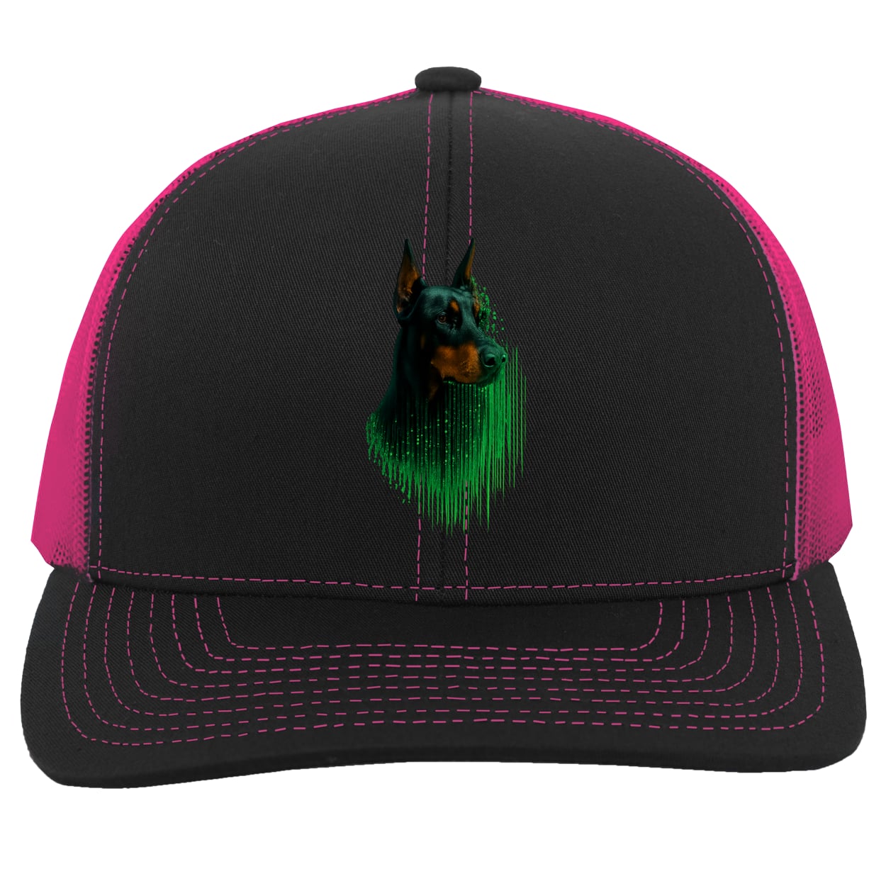 104C Trucker Snap Back - Black/Pink