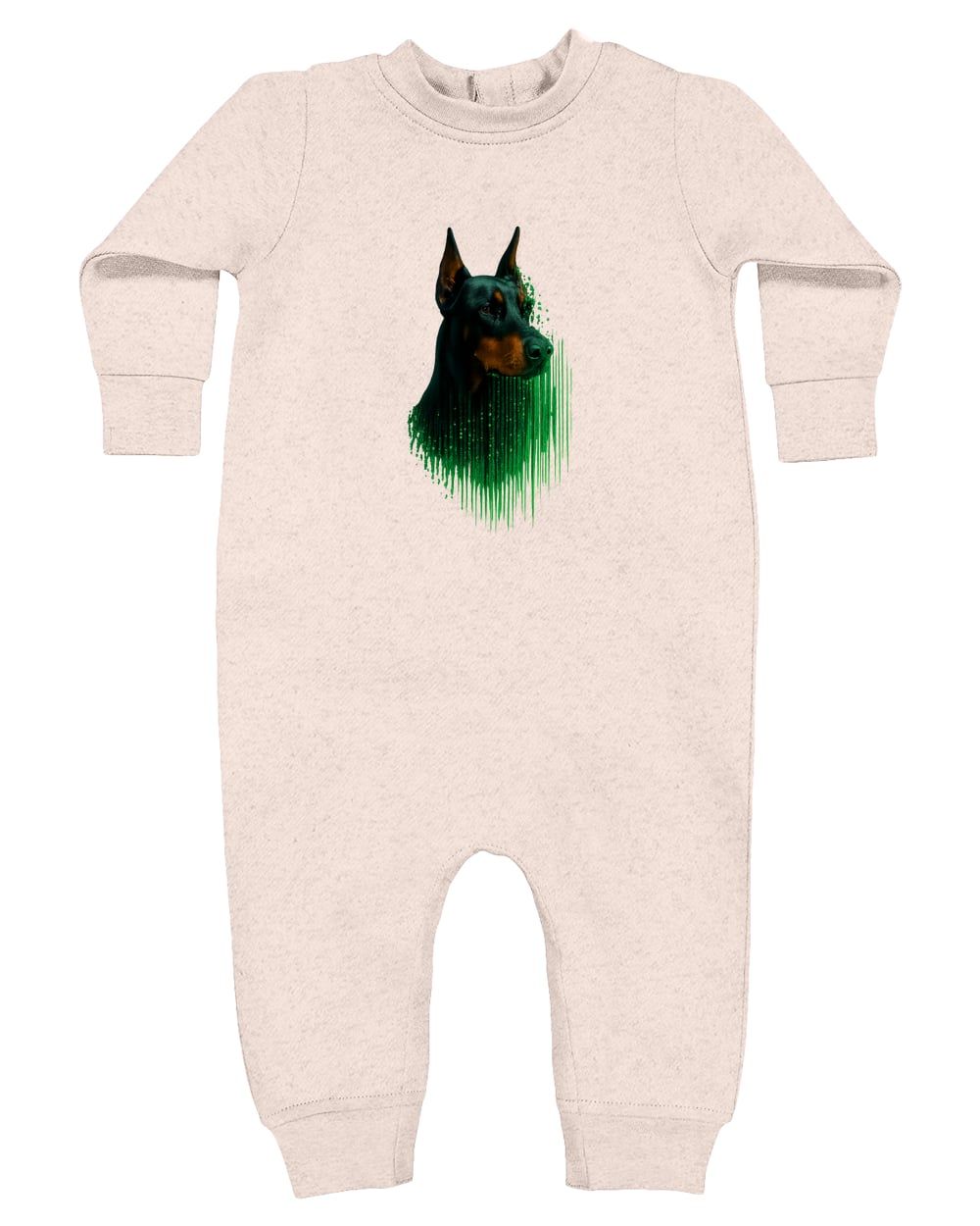 4447 Rabbit Skins Infant Fleece One-Piece Bodysuit - Natural Heather