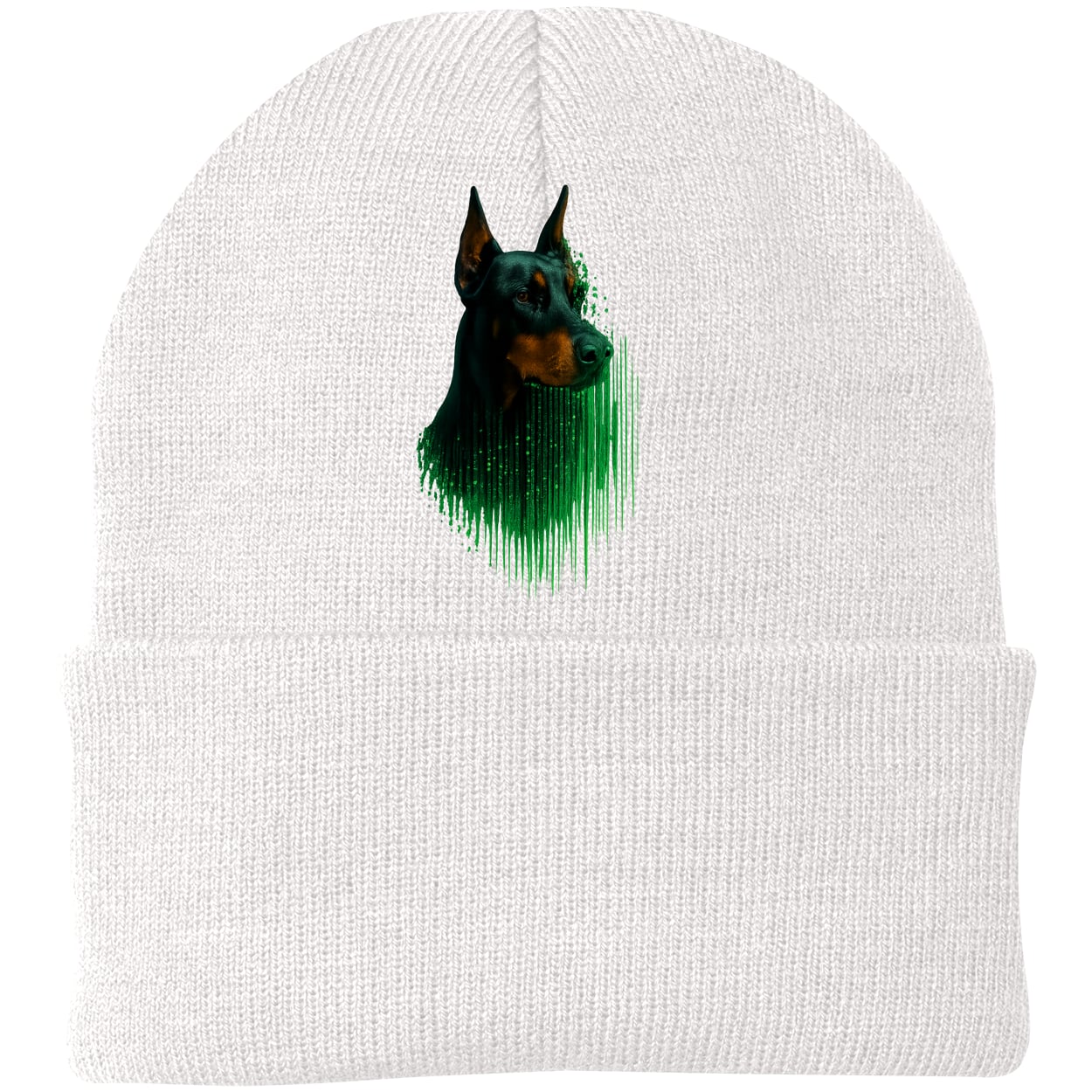 CP90 Port & Company Knit Beanie - White