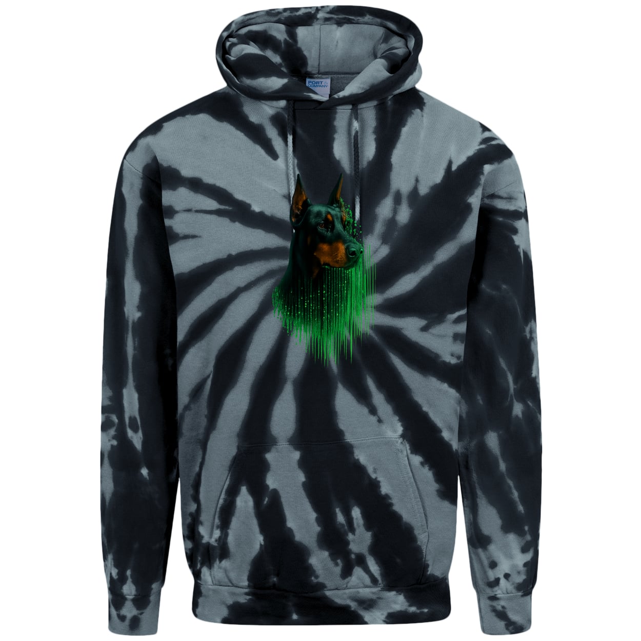 PC146 Port & Company Adult Tie-Dye Pullover Hoodie - Black