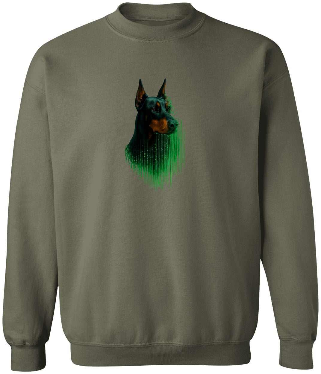 G180 Gildan Crewneck Pullover Sweatshirt - Military Green