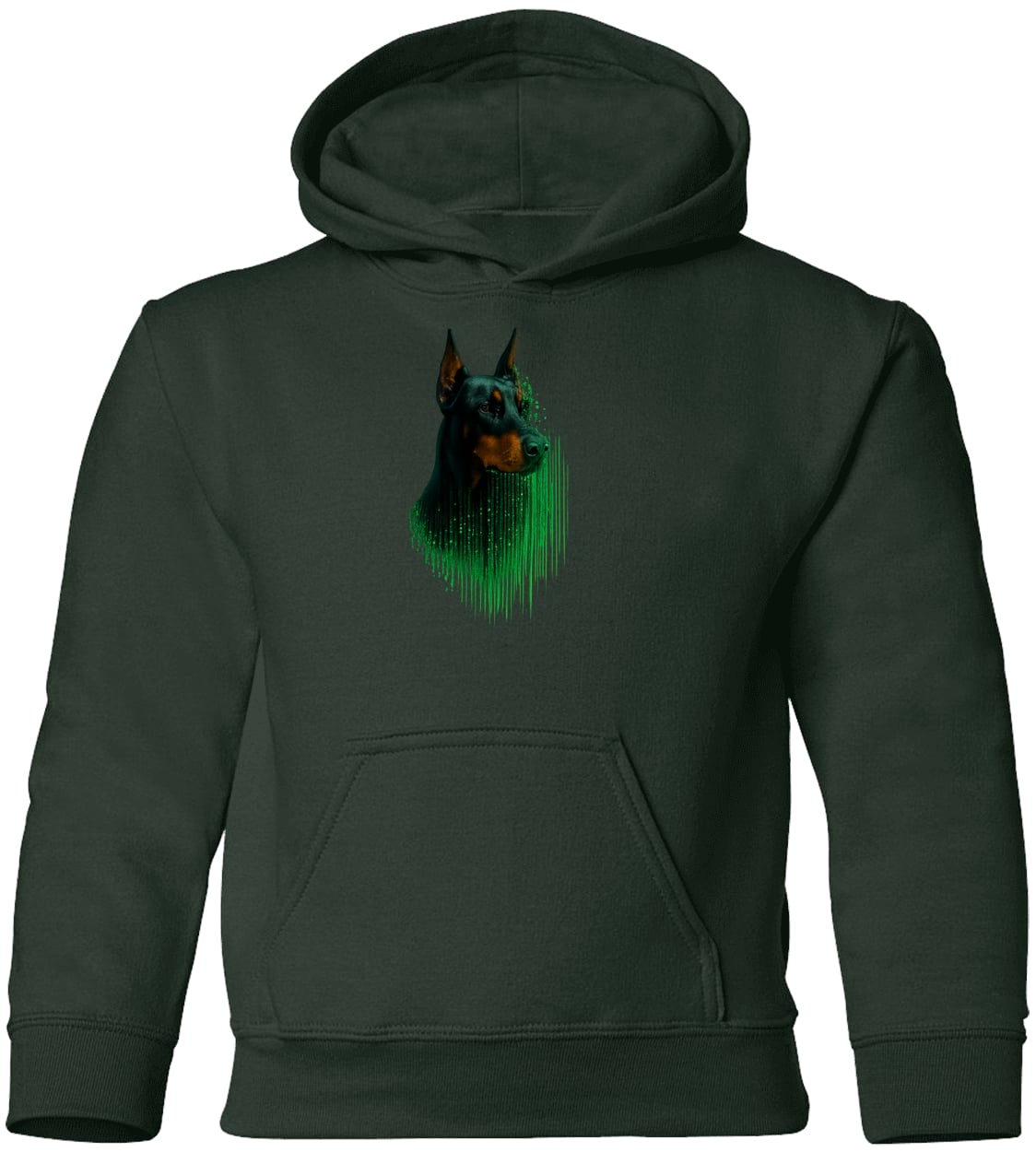 G185B Gildan Youth Pullover Hoodie - Forest Green