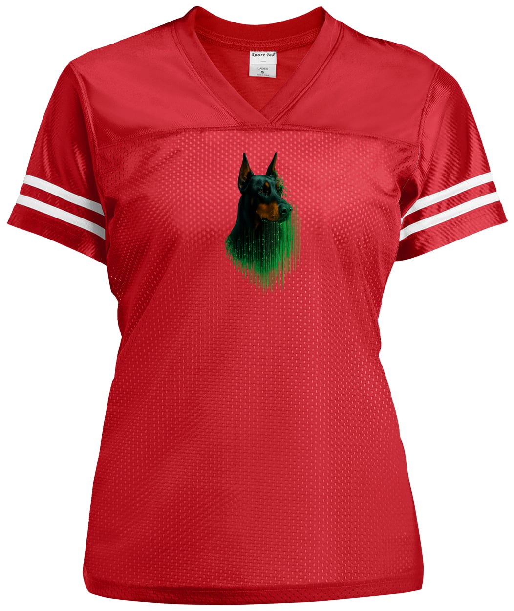 LST307 Sport-Tek Ladies' Replica Jersey - True Red/White