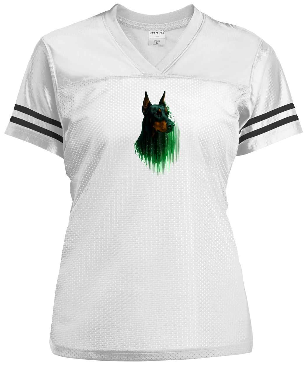 LST307 Sport-Tek Ladies' Replica Jersey - White/Black