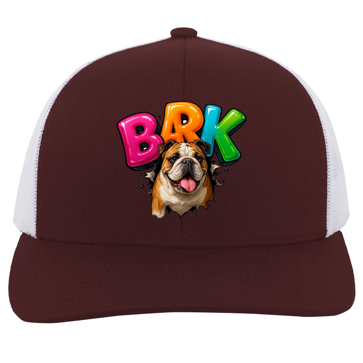 104C Trucker Snap Back - Maroon/White