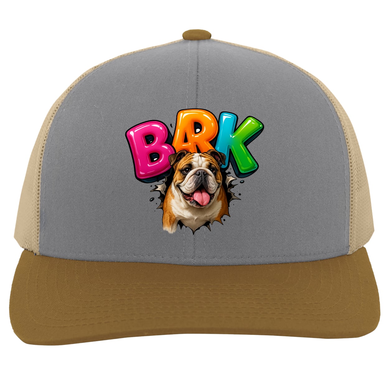 104C Trucker Snap Back - Heather/Beige/Amber