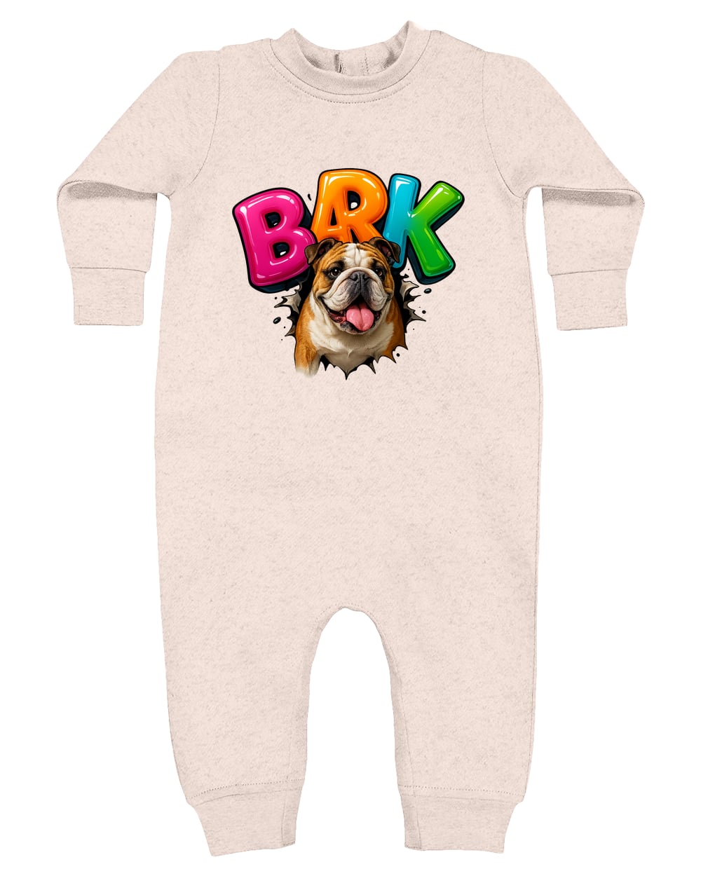 4447 Rabbit Skins Infant Fleece One-Piece Bodysuit - Natural Heather