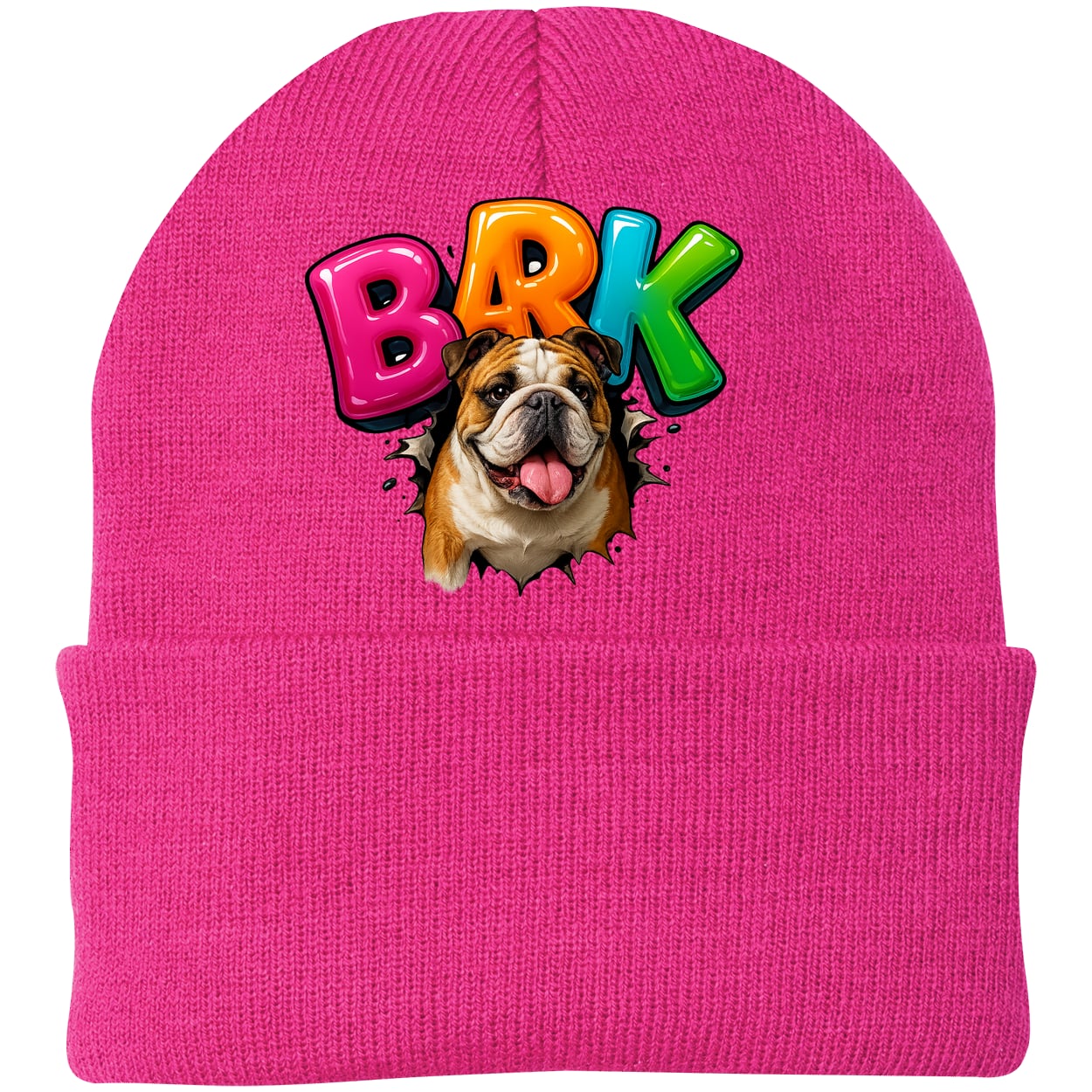 CP90 Port & Company Knit Beanie - Neon Pink