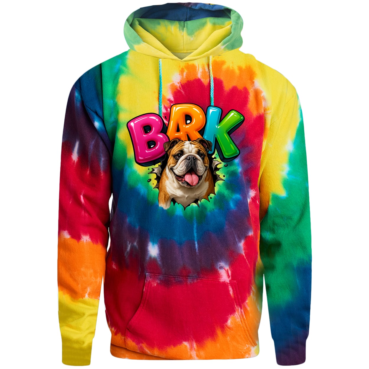 PC146 Port & Company Adult Tie-Dye Pullover Hoodie - Rainbow