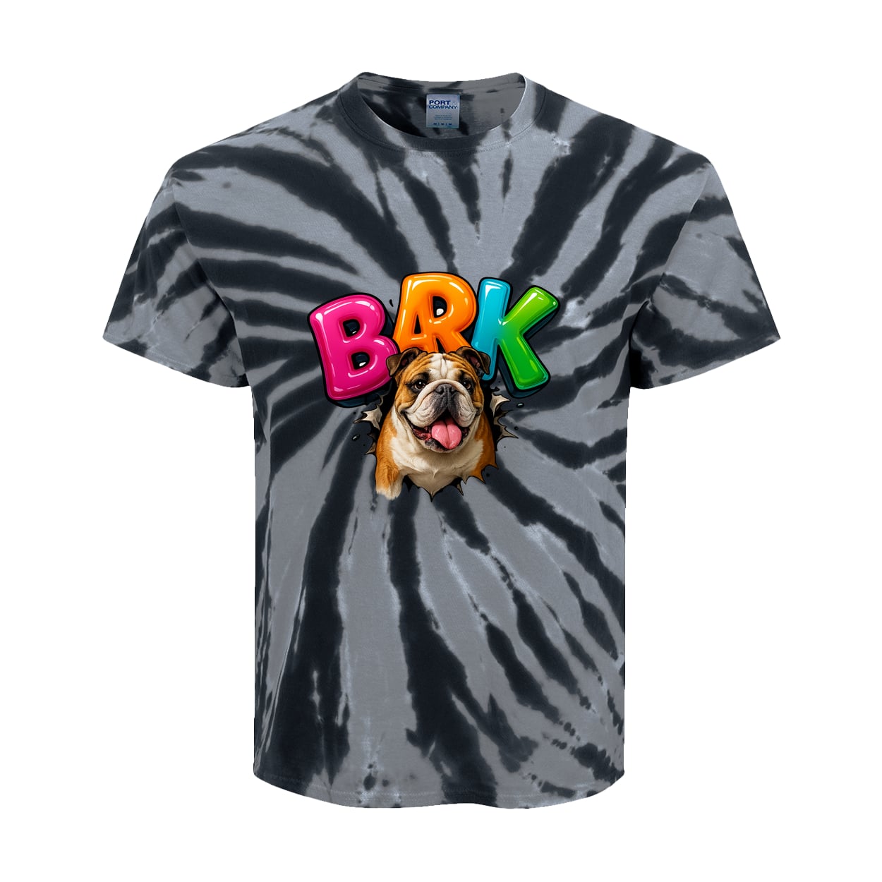 PC147Y Port & Company Kids Tie-Dye Tee - Black