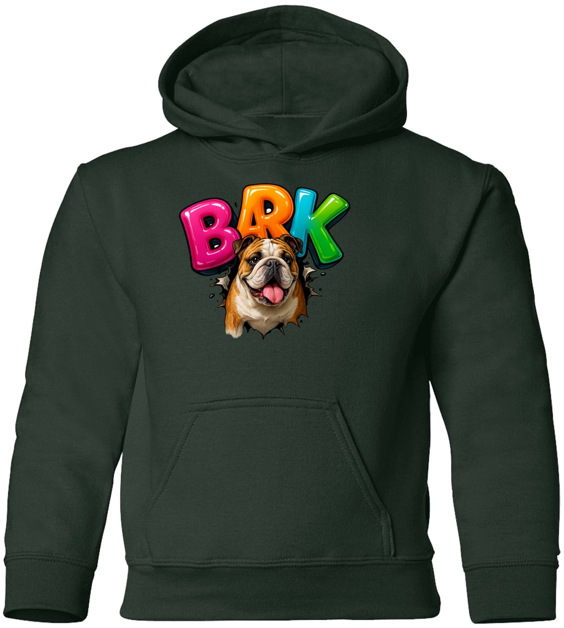 G185B Gildan Youth Pullover Hoodie - Forest Green