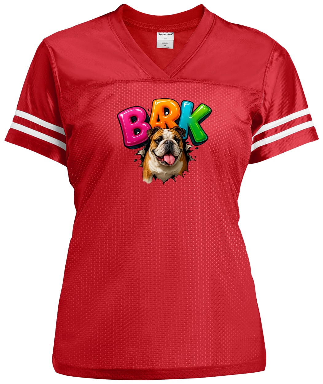 LST307 Sport-Tek Ladies' Replica Jersey - True Red/White