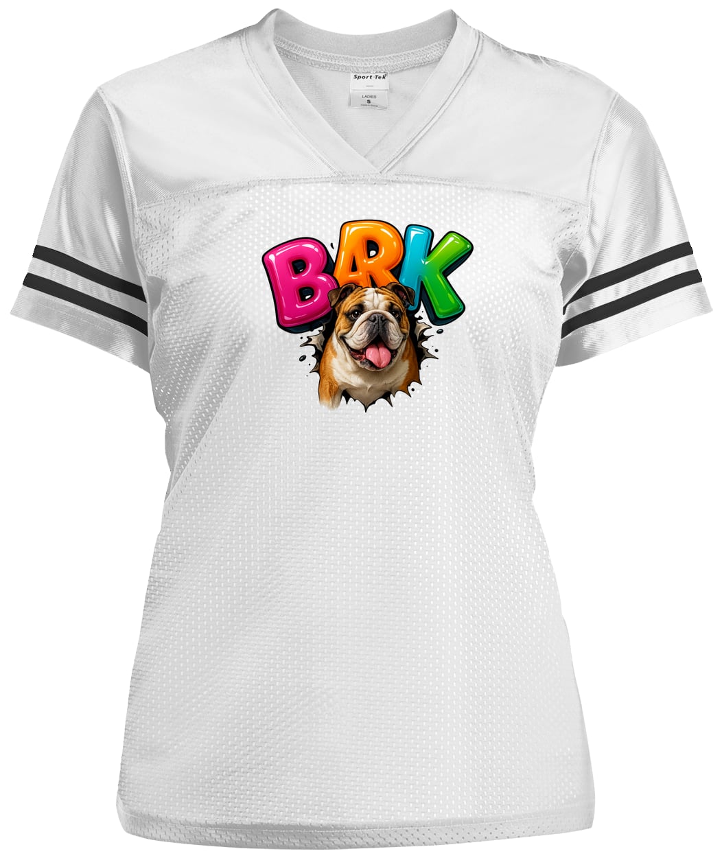 LST307 Sport-Tek Ladies' Replica Jersey - White/Black