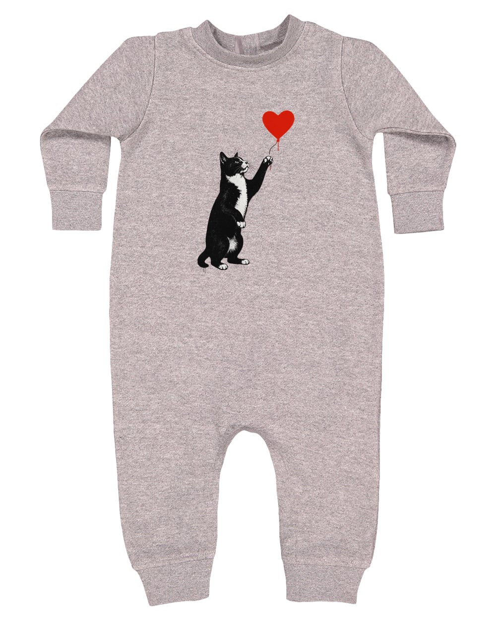 4447 Rabbit Skins Infant Fleece One-Piece Bodysuit - Heather Grey