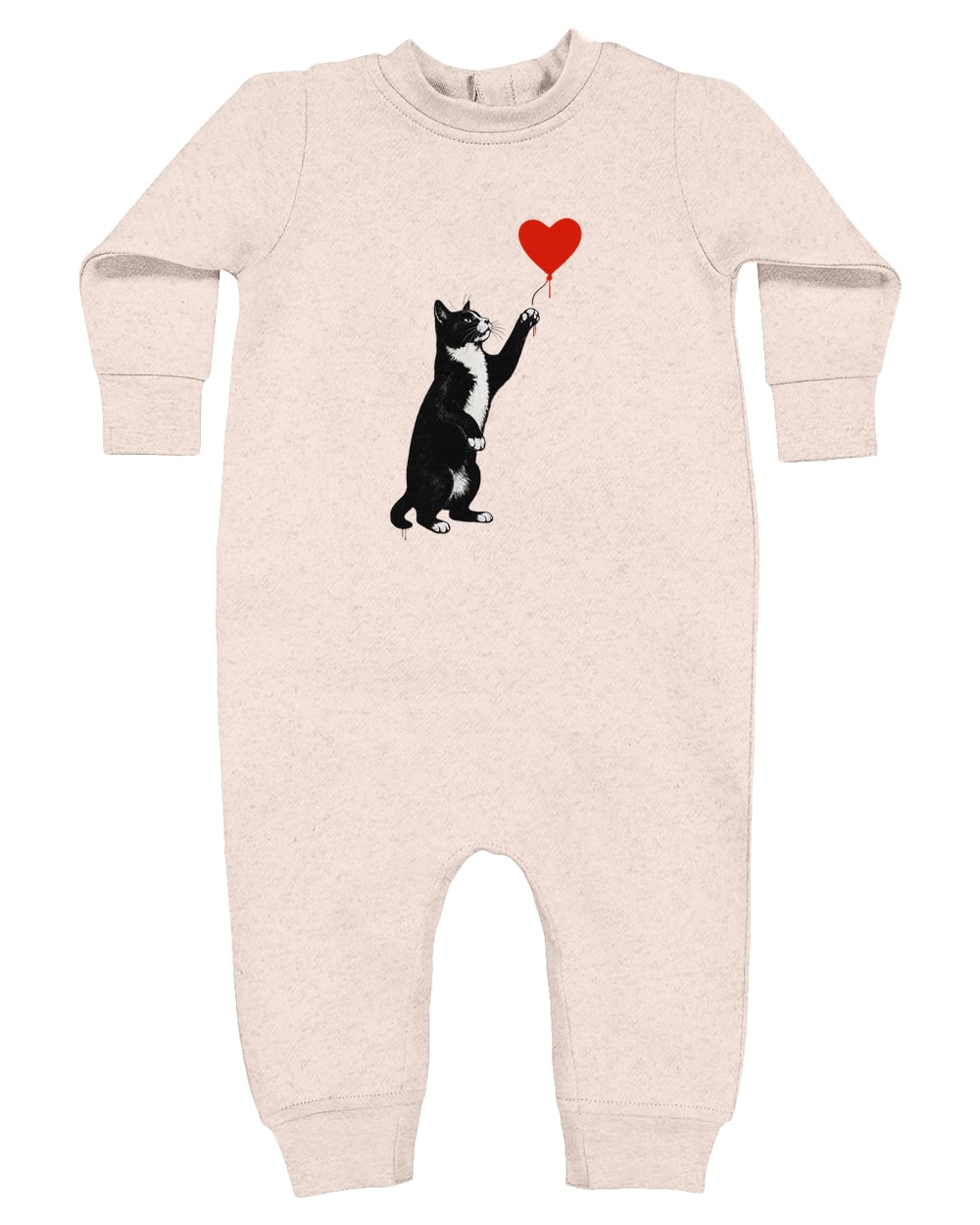 4447 Rabbit Skins Infant Fleece One-Piece Bodysuit - Natural Heather