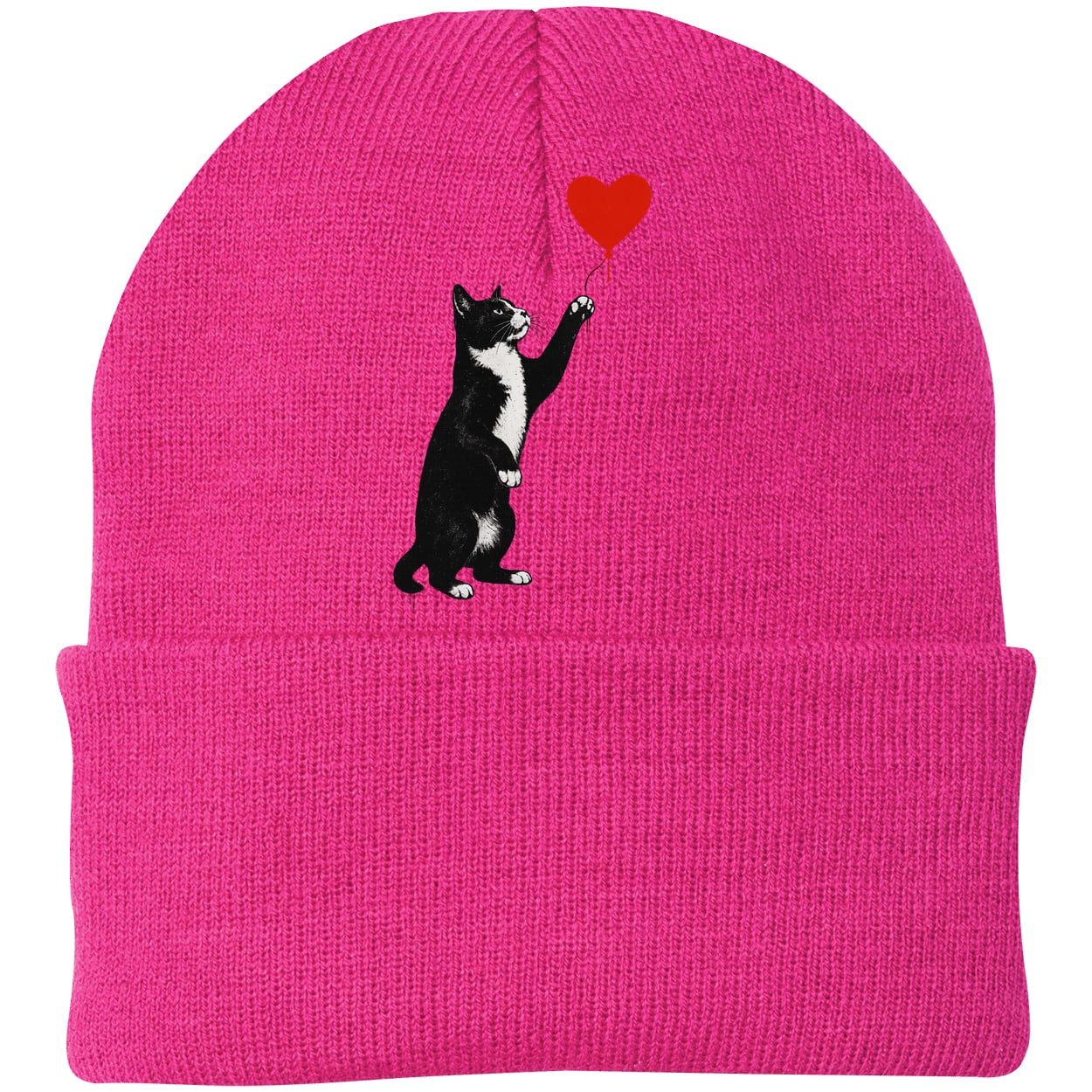 CP90 Port & Company Knit Beanie - Neon Pink