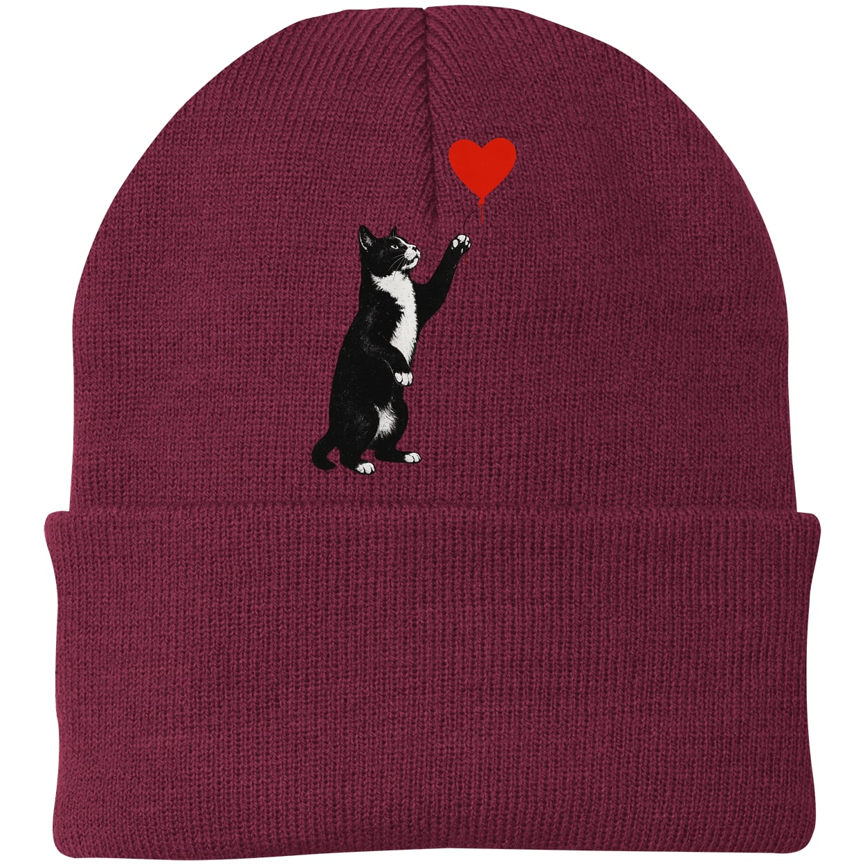 CP90 Port & Company Knit Beanie - Maroon