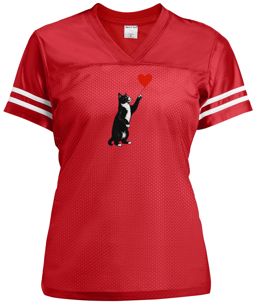 LST307 Sport-Tek Ladies' Replica Jersey - True Red/White