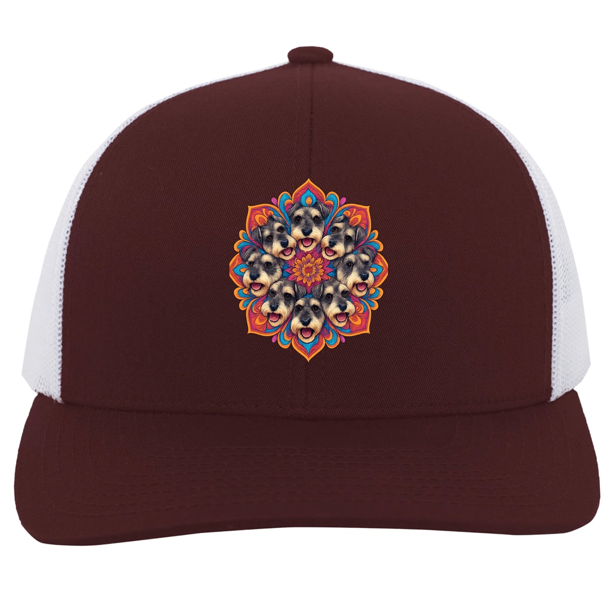 104C Trucker Snap Back - Maroon/White