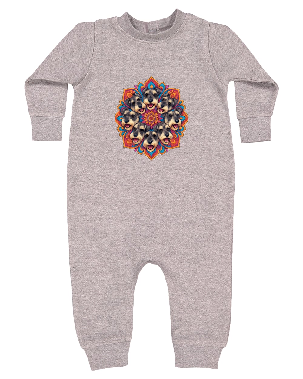 4447 Rabbit Skins Infant Fleece One-Piece Bodysuit - Heather Grey