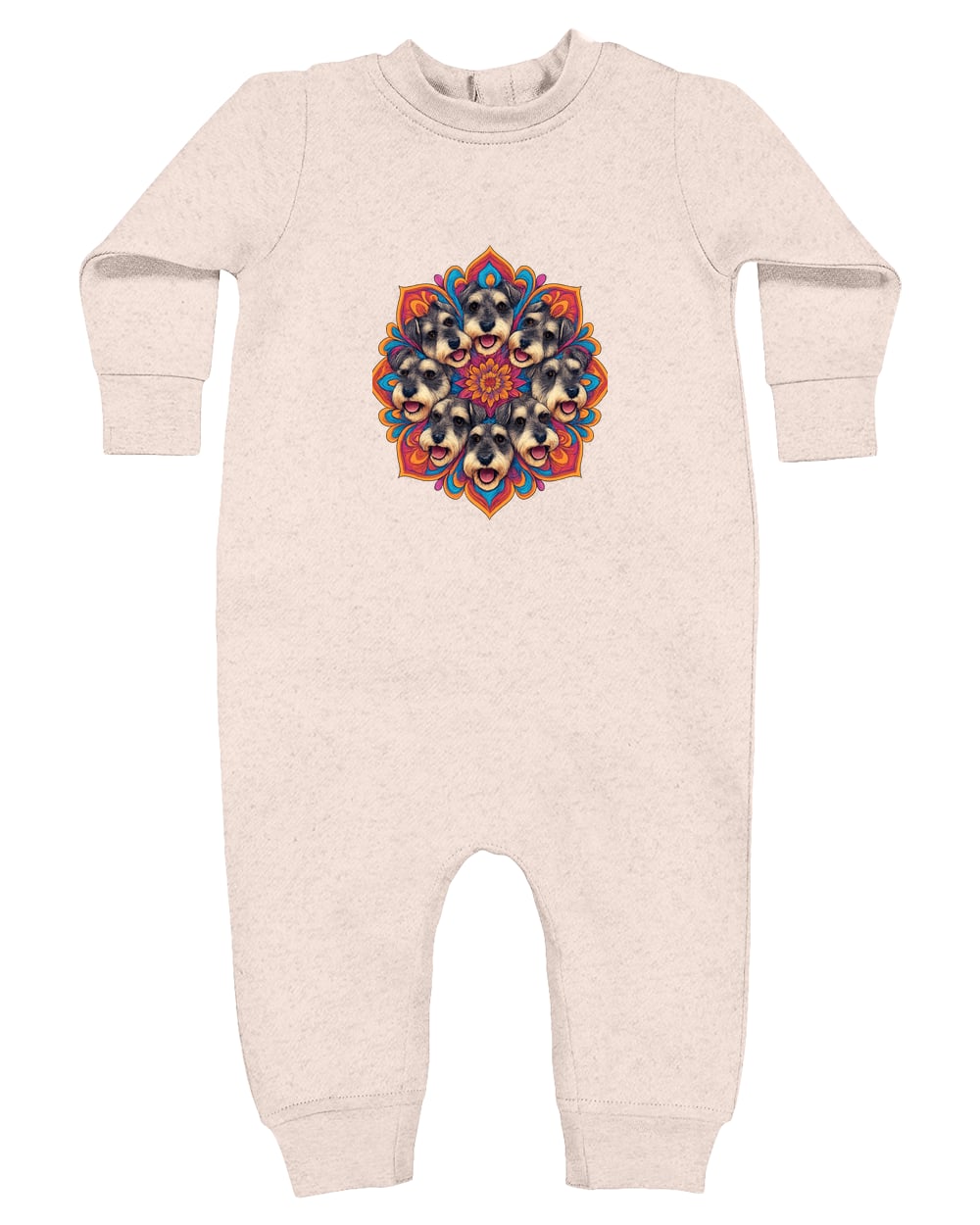 4447 Rabbit Skins Infant Fleece One-Piece Bodysuit - Natural Heather