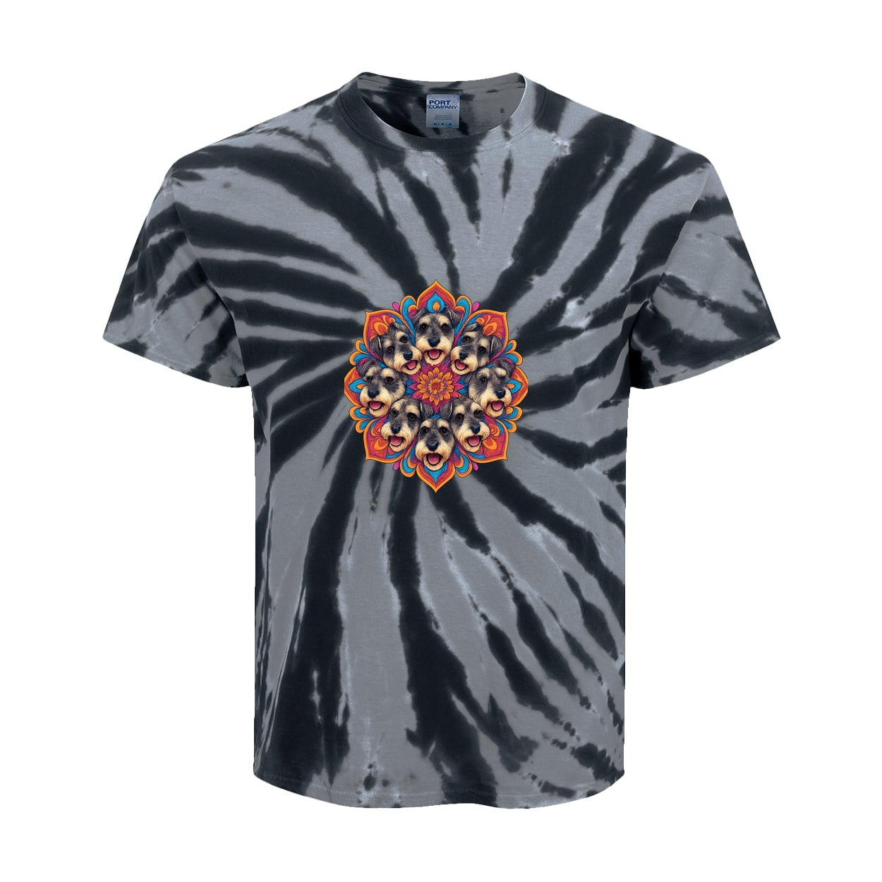 PC147Y Port & Company Kids Tie-Dye Tee - Black