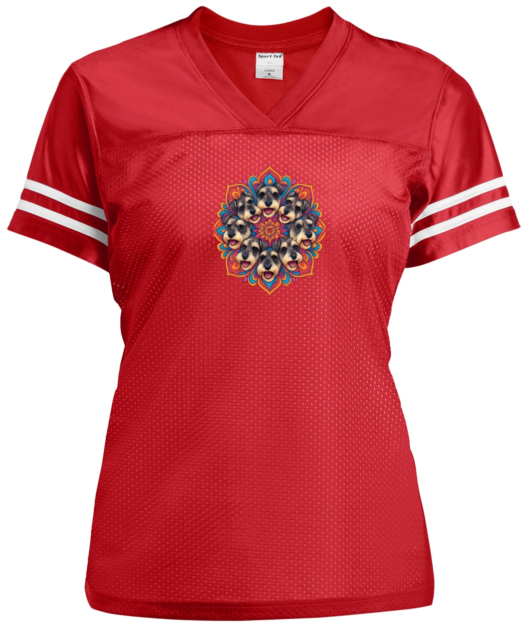 LST307 Sport-Tek Ladies' Replica Jersey - True Red/White