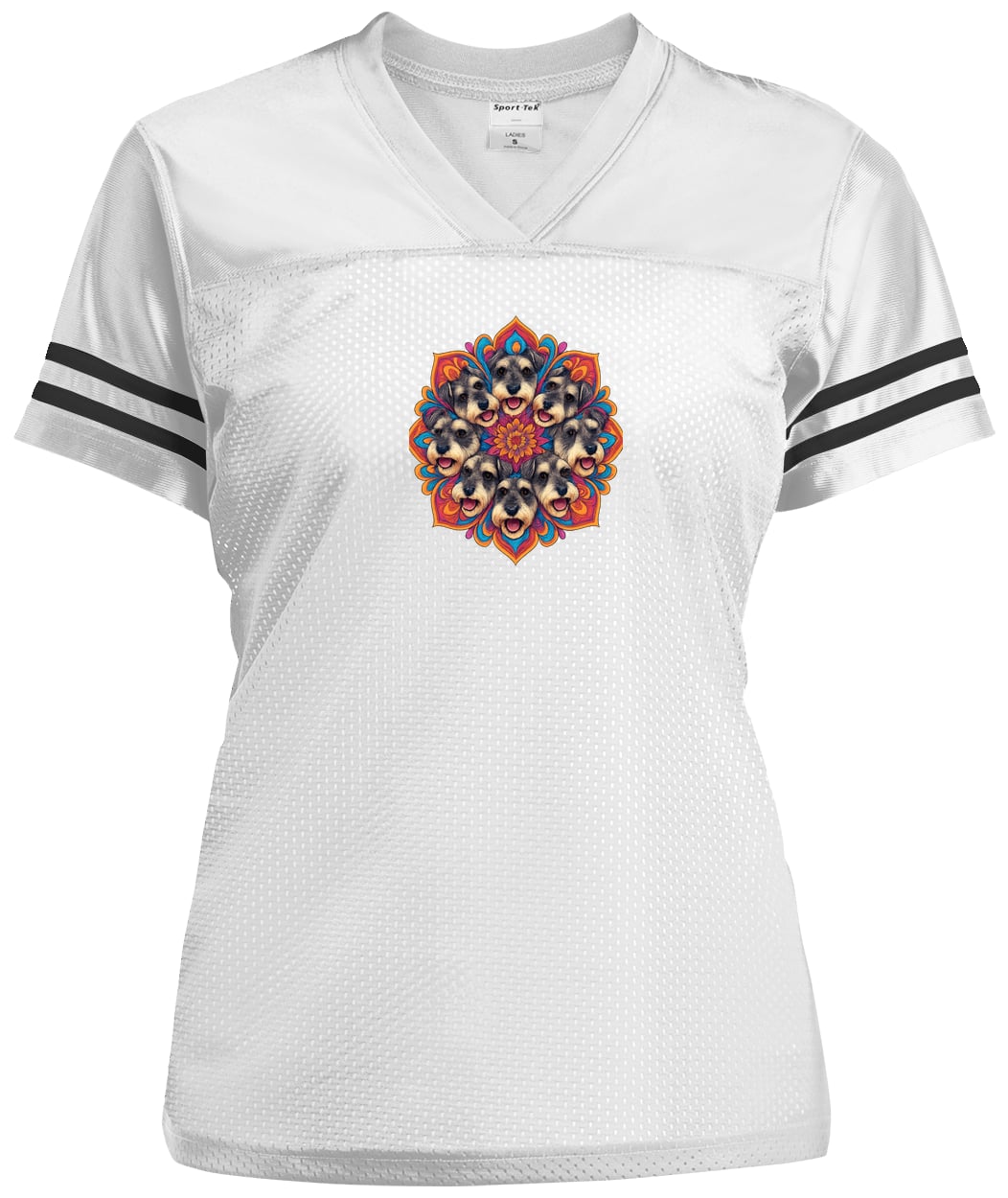 LST307 Sport-Tek Ladies' Replica Jersey - White/Black