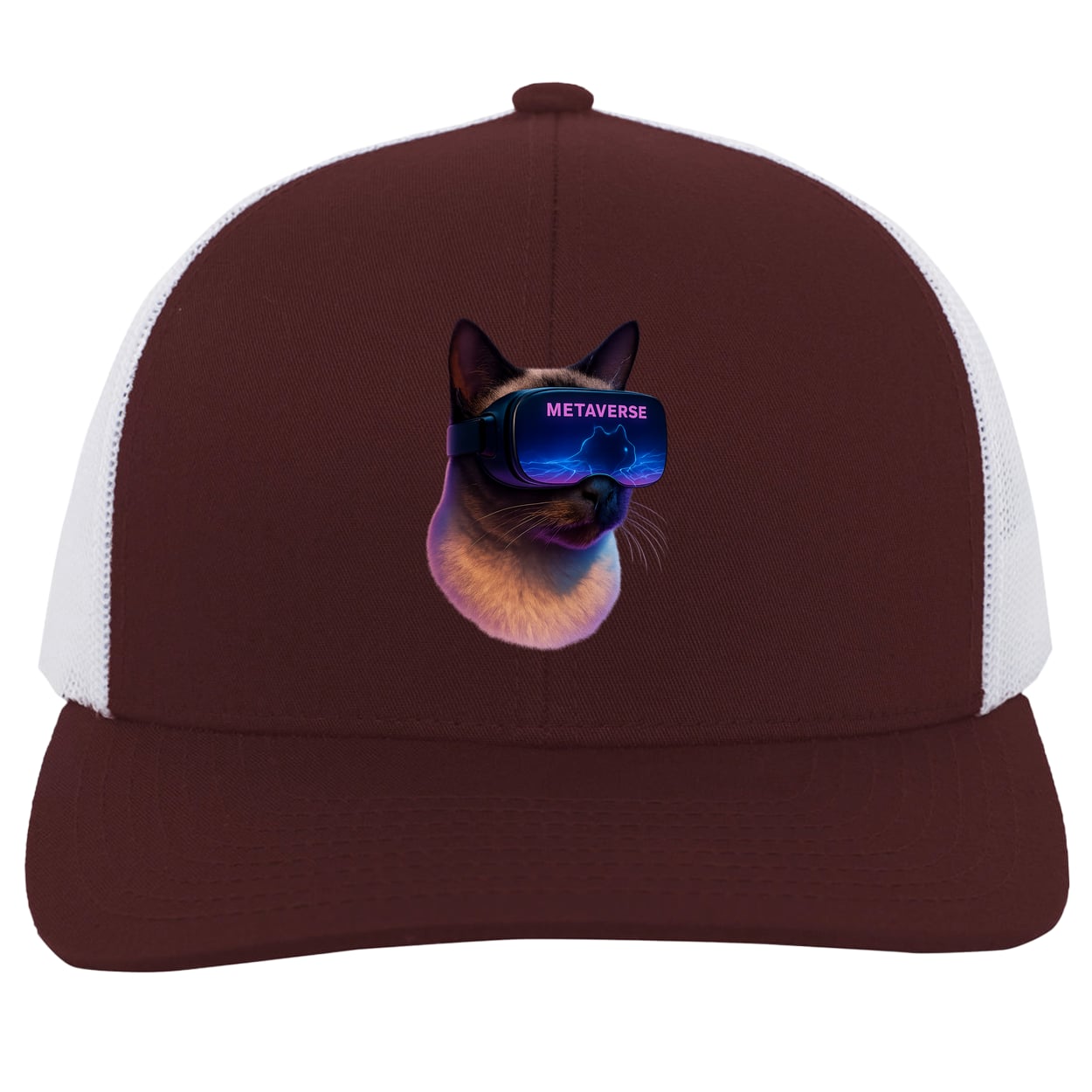 104C Trucker Snap Back - Maroon/White
