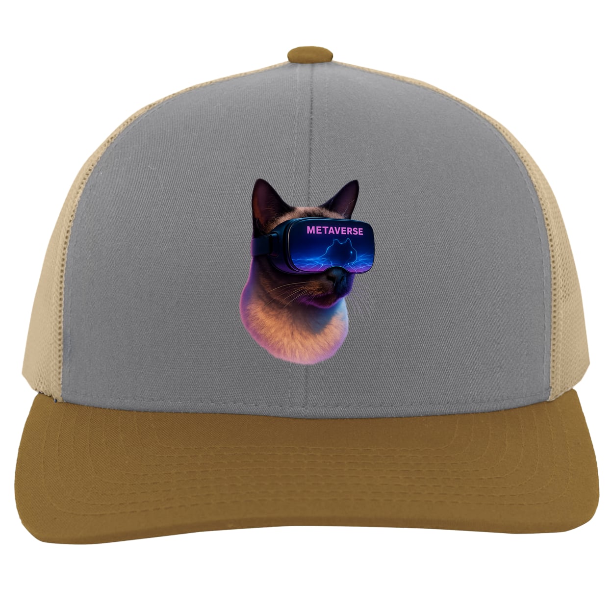 104C Trucker Snap Back - Heather/Beige/Amber