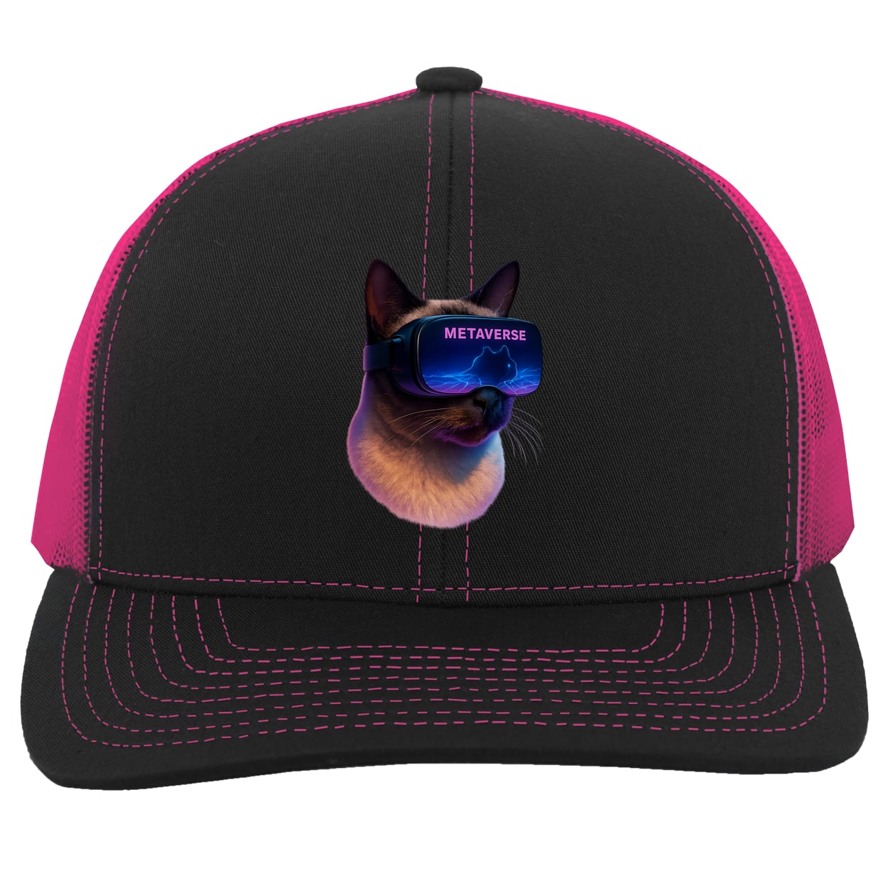 104C Trucker Snap Back - Black/Pink
