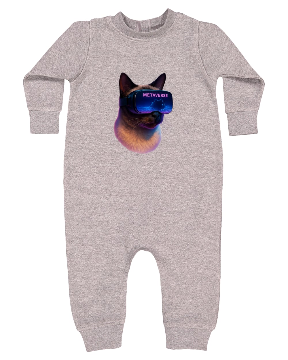 4447 Rabbit Skins Infant Fleece One-Piece Bodysuit - Heather Grey