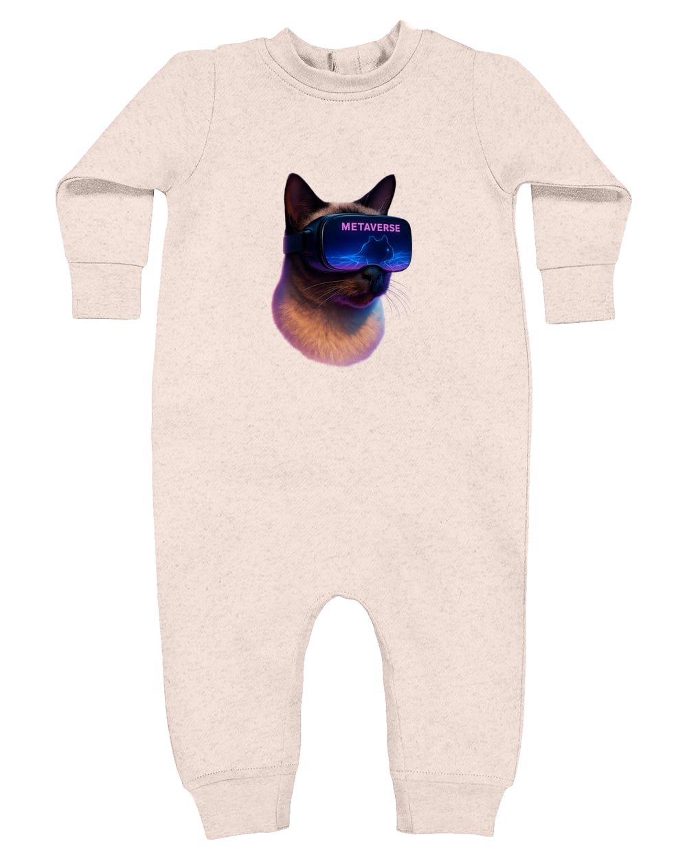 4447 Rabbit Skins Infant Fleece One-Piece Bodysuit - Natural Heather