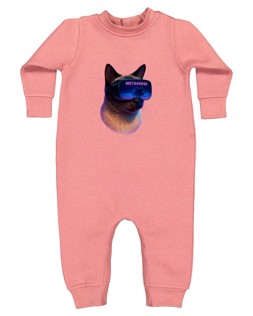 4447 Rabbit Skins Infant Fleece One-Piece Bodysuit - Mauvelous