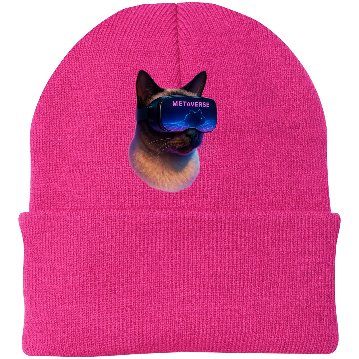 CP90 Port & Company Knit Beanie - Neon Pink